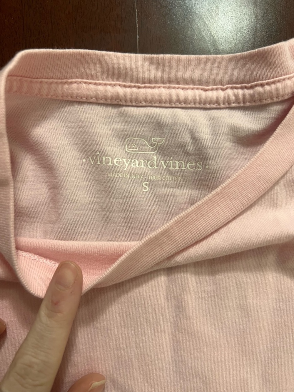 Vineyard Vines Light Pink Logo Tee - Picture 3 of 4